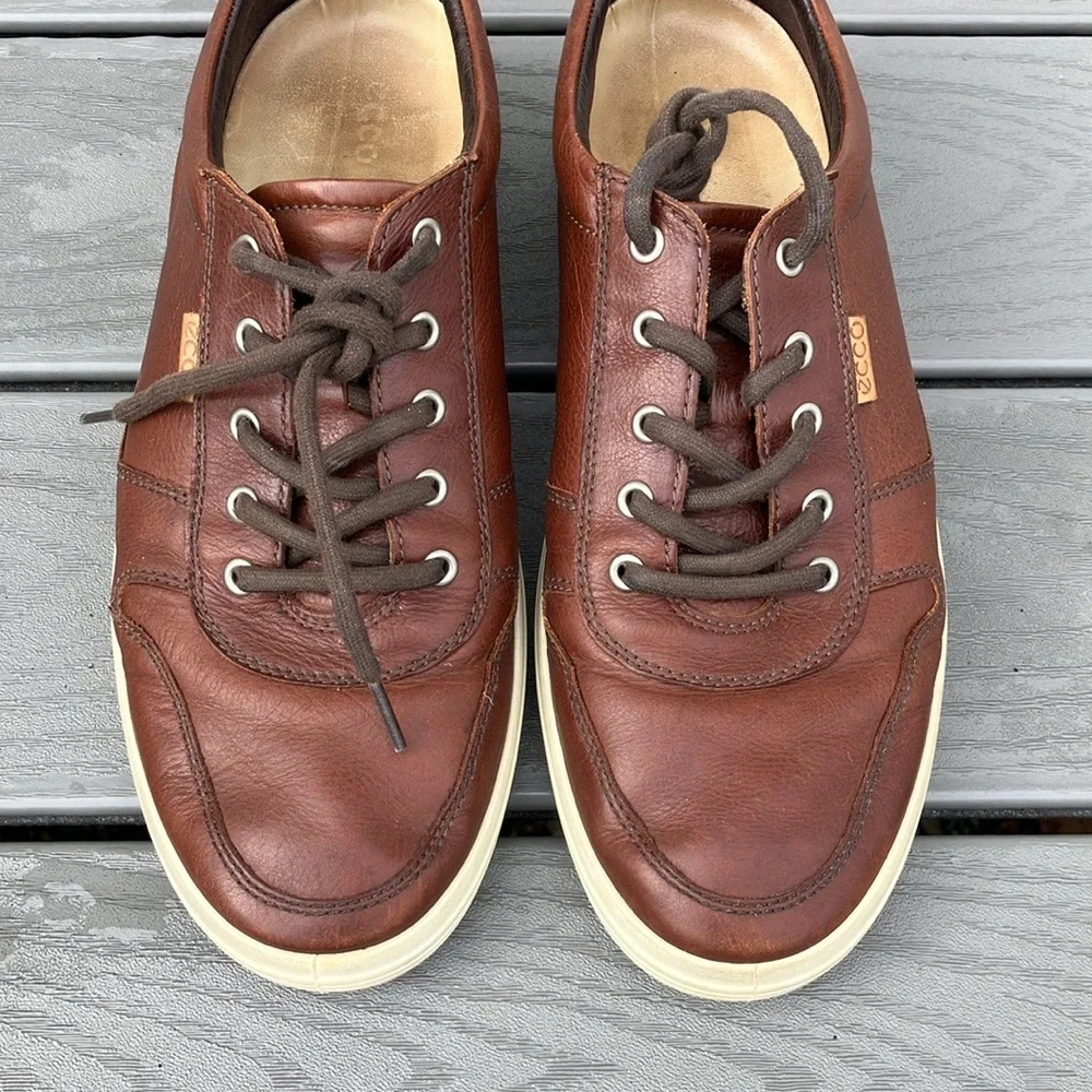 Econ Men's Soft 7 Danish Design Leather Sneakers Brown Size EU 47/US 13/13.5